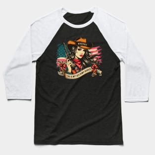 This Is My Second Rodeo // Vintage Cowgirl Design Baseball T-Shirt